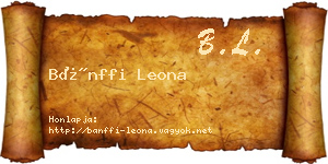 Bánffi Leona névjegykártya